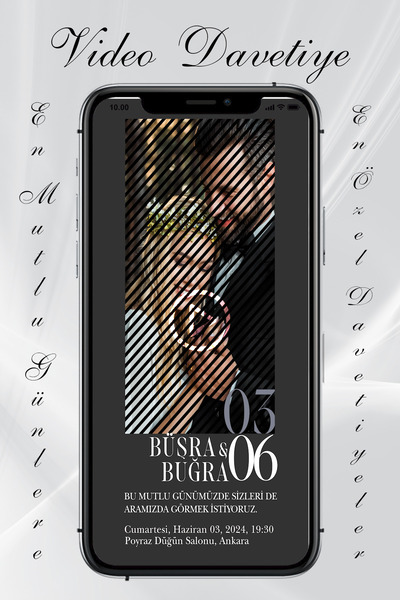 HBPostProduction Koyu Renk Temalı Düğün Video Davetiyesi-3