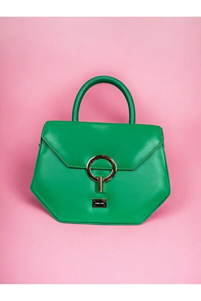 Angel Polo حقيبة يد وكتف خضراء