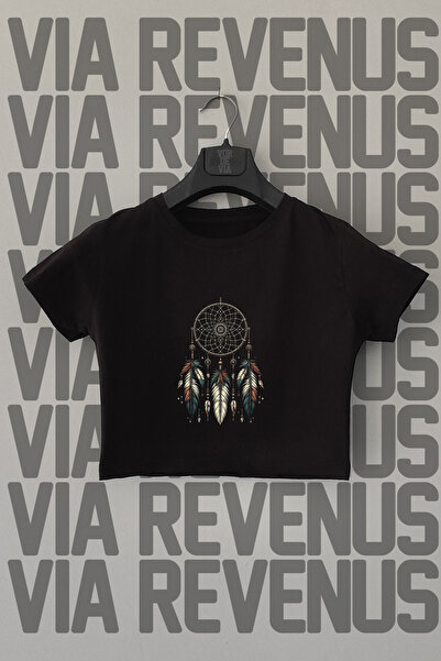 Vordevia Crna Skraćeni kroj - Hvatjač snova Štampano, uski kroj, okrugla krag...