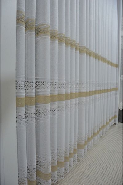 Mexess Gold Dobby - Modern Tulle Curtain (1x3 Sik Pile)