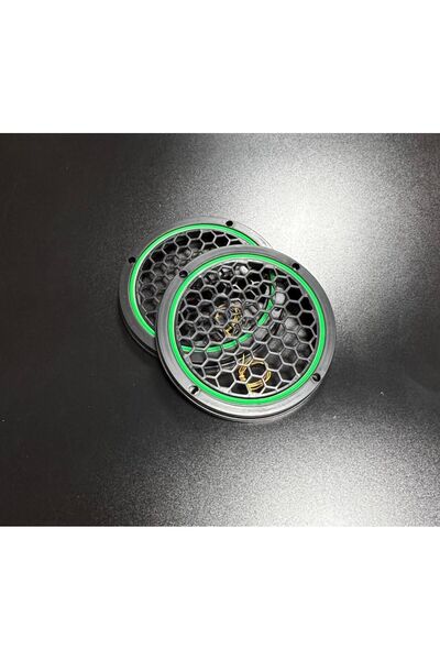 POZART AUDİO SYSTEMS 20cm Yeşil Neon Işıklı Hoparlör ve Midrange Kapağı 1Takım (2adet) Vidalanabilir