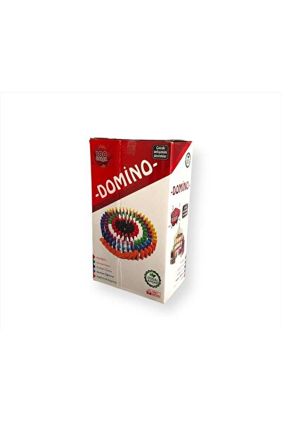 ANS TOYS لعبة الدومينو - 100 قطعة (خشب طبيعي)