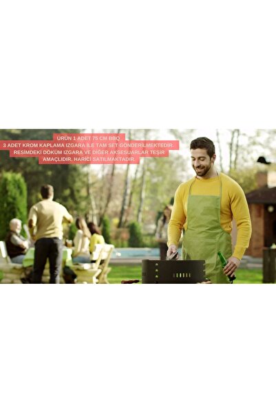 GRILL CUP Yeşil Kömürlü Lüx Barbekü Gc 075 Cm