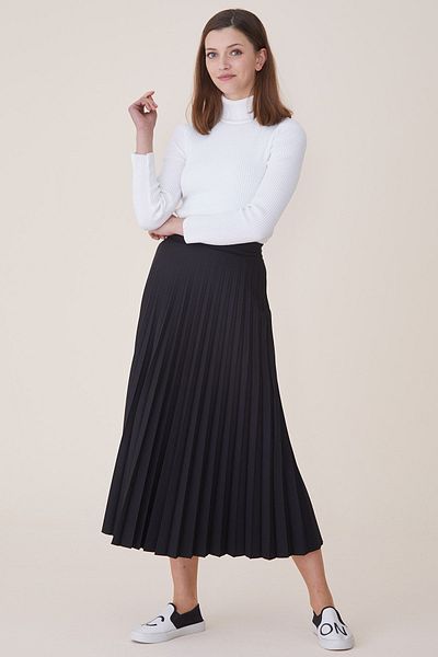 SORALLİNE Women's Plus Size Plisoley Skirt 788 Crepe