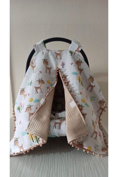 deva design %100 Pamuk Müslin Pike Puset Örtüsü Minder Ve Kılıfı