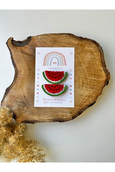 Miniminiksdesing Fruit Pattern Knitted Girl Buckle