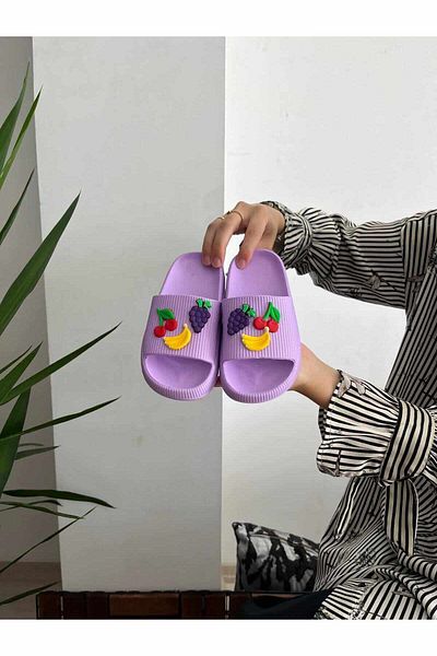Behtah Kundura Girl - 6 Fruity Jibbitz Decorated Garden Pool Sandals with Gifts