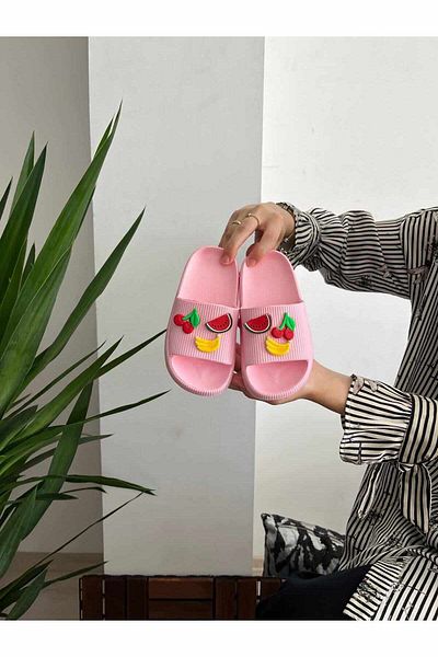 Behtah Kundura Girl - 6 Fruity Jibbitz Decorated Garden Pool Sandals with Gifts
