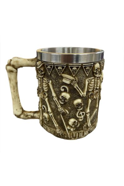 NETAVANTAJ Neşeli Kuru Kafa İskeletler Paslanmaz Çelik Kupa