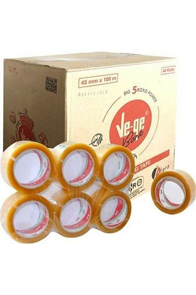 Ve-ge Ταινία συσκευασίας 45 Χ 100 Μ.τ. Διαφανές (24 ΤΕΜ) Μοντέλο Lion