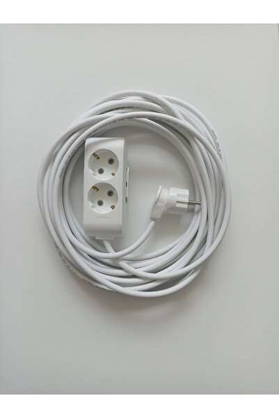 VİKO 2'li 7 Metre Topraklı Çocuk Korumalı Çoklu Grup Priz L Fiş