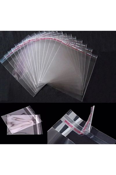 Umut 50 Pieces Transparent Adhesive Gelatin Bag - 32x45 Cm, Opp Housing Bag