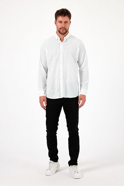 HAWKKİNG Ανδρικό πουκάμισο Oversize με υφή