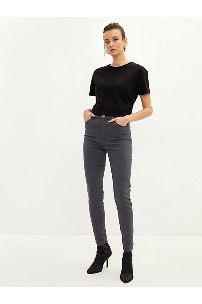 LC Waikiki Pantaloni de damă LCWAIKIKI Basic Skinny Fit cu detaliu de buzunar