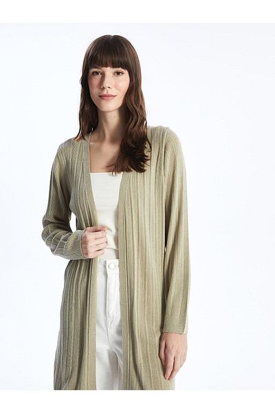 LC Waikiki LCWAIKIKI Women's Knitwear Cardigan - Shawl Collar, Solid, Long Sleeve