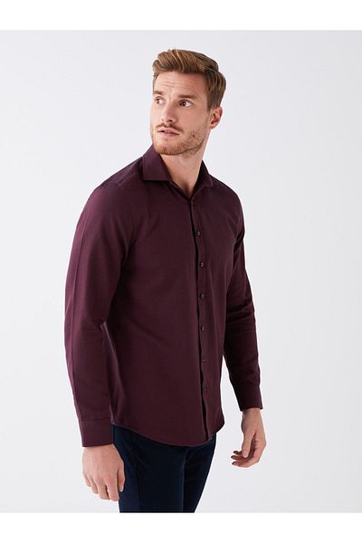 LC Waikiki Férfi ing - Slim Fit, hosszú ujjú, Dobby
