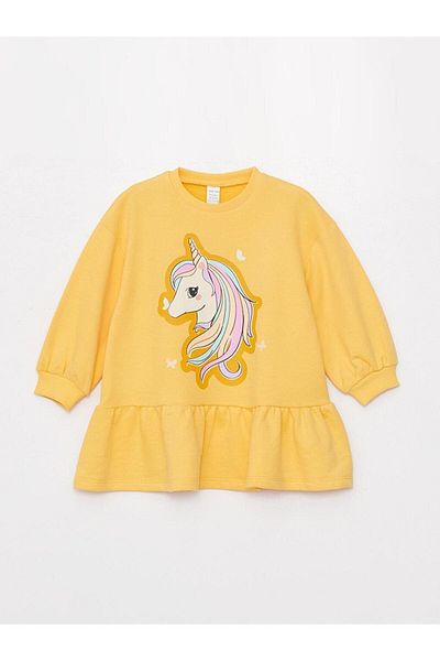 LC Waikiki LCW Baby - Patterned Crew Neck Baby Girl Dress