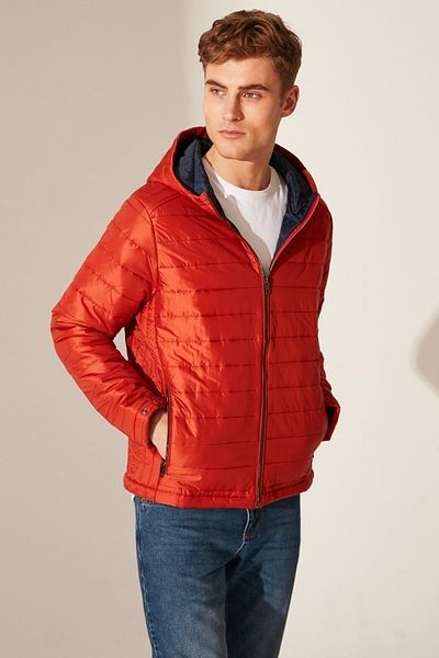 LC Waikiki Ανδρικό Παλτό Πλακάκι Πορτοκαλί 0SP261Z8