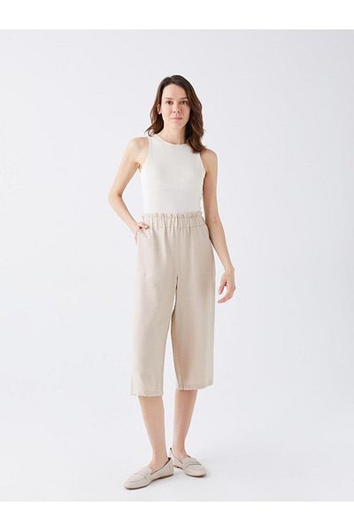 LC Waikiki LCWAIKIKI Basic Comfortable Fit Women's Capri with Elastic Waist