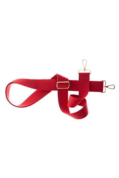 Miaju حقيبة كتف قصيرة حمراء مقاس 125 سم مع إكسسوارات معدنية ذهبية