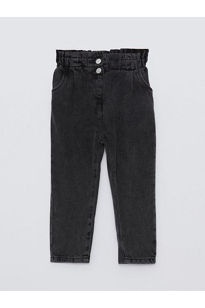LC Waikiki Lcw Baby - Paperbag Fit Elastic Waist Jean Trousers for Baby Girl
