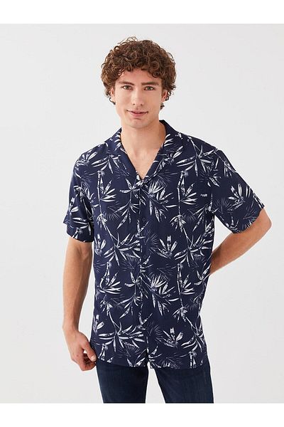LC Waikiki Ανδρικό πουκάμισο LCW - Casual Regular Fit, κοντό μανίκι, στάμπα