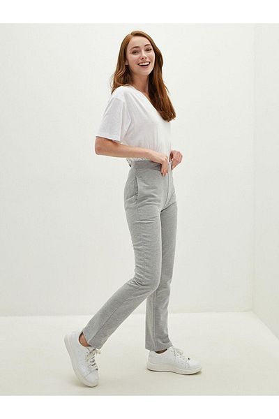 LC Waikiki Lcwaıkı Basic ελαστική μέση ίσια τσέπη Λεπτομερές βαμβακερό γυναικείο φούτερ