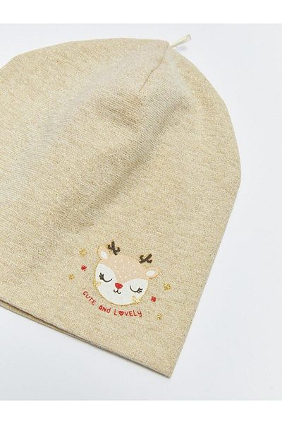 LC Waikiki LCW baby Christmas Themed Baby Girl Beanie 2-Piece