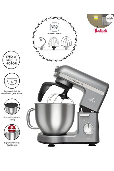Karaca Hamur Yoğurma Mikser ,Çırpma, Püre, Karıştırıcı 1750W Kulplu 5LT Çelik...