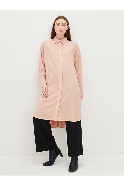 LC Waikiki Tunica de dama oversize - guler camasa, uni, maneca lunga