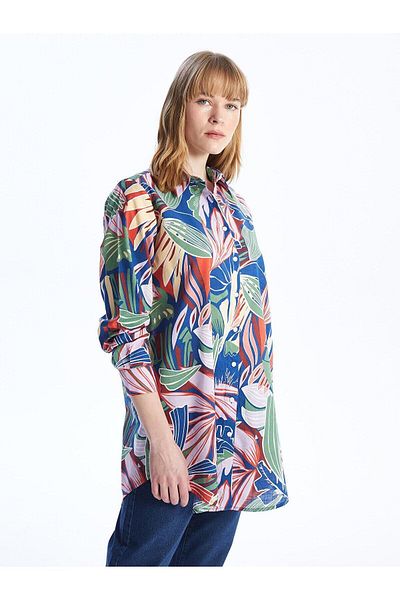 LC Waikiki LCWAIKIKI Classic - Patterned Long Sleeve Women's Tunic Shirt
