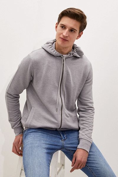 LC Waikiki Ανδρικό φούτερ A.Grey Melange Basic