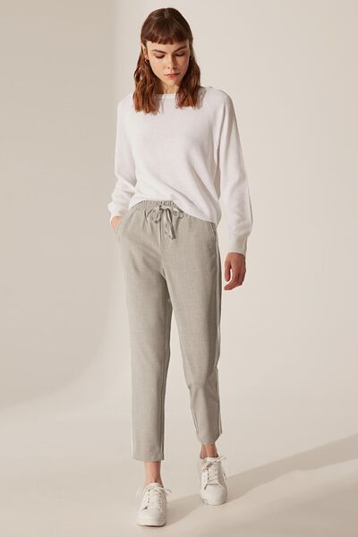 LC Waikiki Kadın Ekru Kazak 0W7361Z8