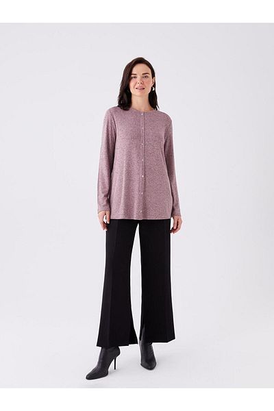 LC Waikiki LCW Grace Crew Neck Printed Long Sleeve Women's Blouse
