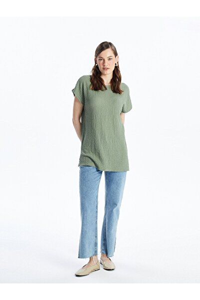 LC Waikiki Oversize Γυναικείο T-Shirt - Crew Neck, Solid Cut, Κοντό μανίκι