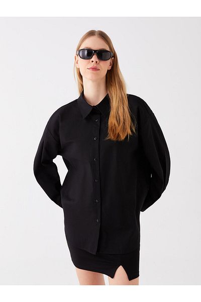 LC Waikiki Cămașă oversize pentru femei, cu mânecă lungă