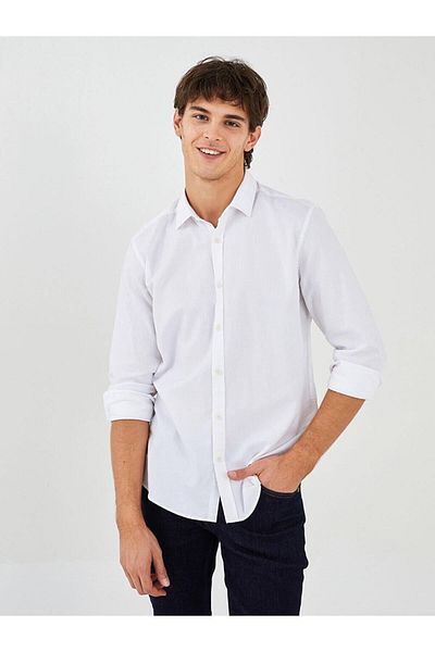 LC Waikiki Cămașă Oxford cu mânecă lungă Xside Regular Fit pentru bărbați
