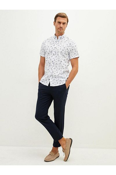 LC Waikiki Ανδρικό πουκάμισο με κοντό μανίκι LCW Vision Slim Fit