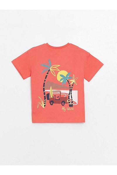 LC Waikiki LCW Baby Crew Neck Printed Short Sleeve T-Shirt for Baby Boy