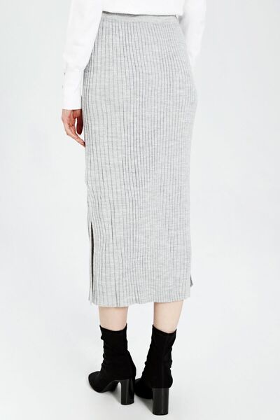 LC Waikiki Жіноча спідниця відкритого сірого кольору 9WN866Z8