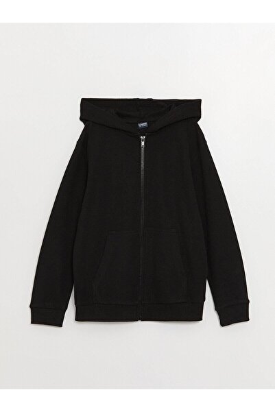 LC Waikiki Boy's Hooded Zippered Long Sleeve Sweatshirt - LCW Kids
