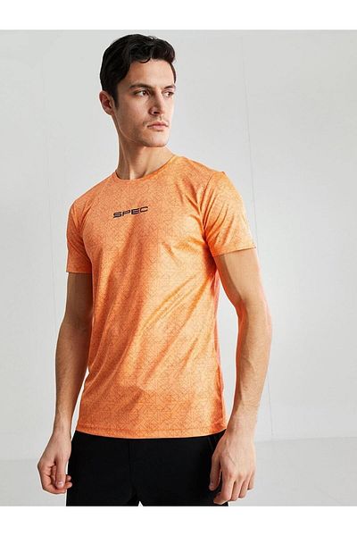 LC Waikiki Ανδρικό μπλουζάκι Active Sports με στάμπα - Crew Neck, κοντό μανίκι