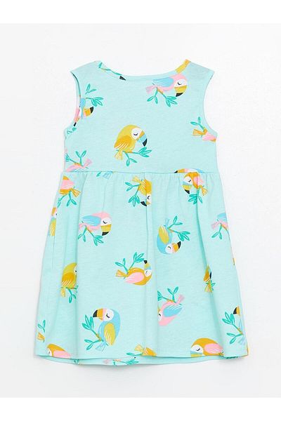 LC Waikiki LCW Baby - Bedrucktes Babykleid mit Rundhalsausschnitt für Mädchen