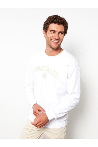 LC Waikiki Ανδρικό φούτερ με μακρυμάνικη λαιμόκοψη LCW Casual Crew