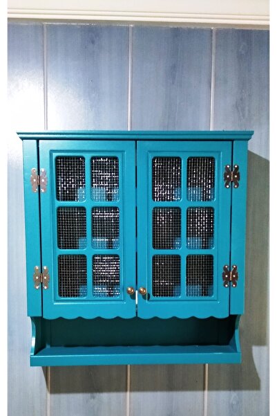 VİLLAÇAM AHŞAP TELLİ TEREK TURKUAZ TELLİ DOLAP
