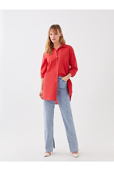 LC Waikiki Inggalléros sima, hosszú ujjú női tunika