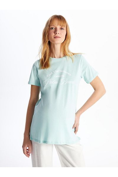 LC Waikiki LCWAIKIKI Umstands-T-Shirt – Rundhalsausschnitt, Bedruckt, Kurzarm