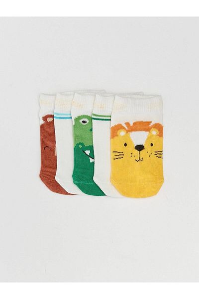 LC Waikiki LCW baby Printed Baby Boy Booties Socks Pack of 5