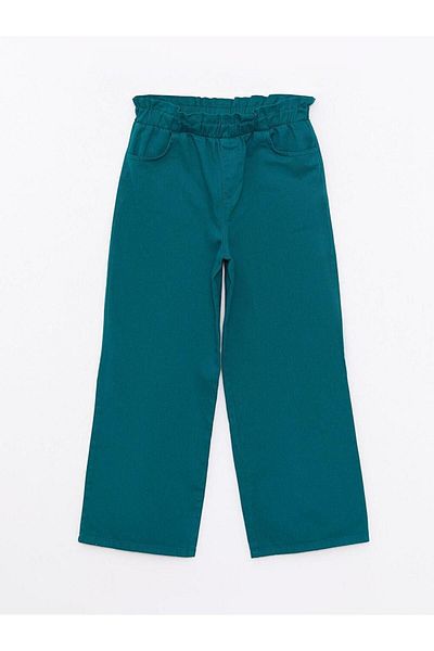 LC Waikiki LCW Kids Elastic Waist Basic Wide Leg Gabardine Girl's Trousers