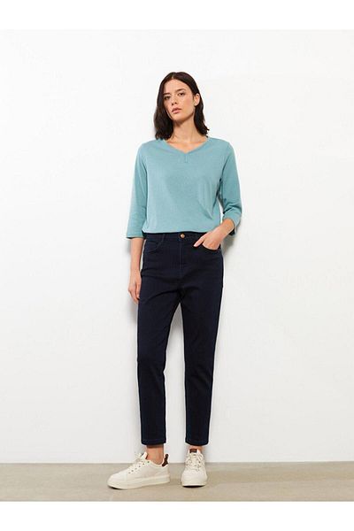 LC Waikiki Pantaloni drepți pentru femei LCWAIKIKI Basic Slim Fit
